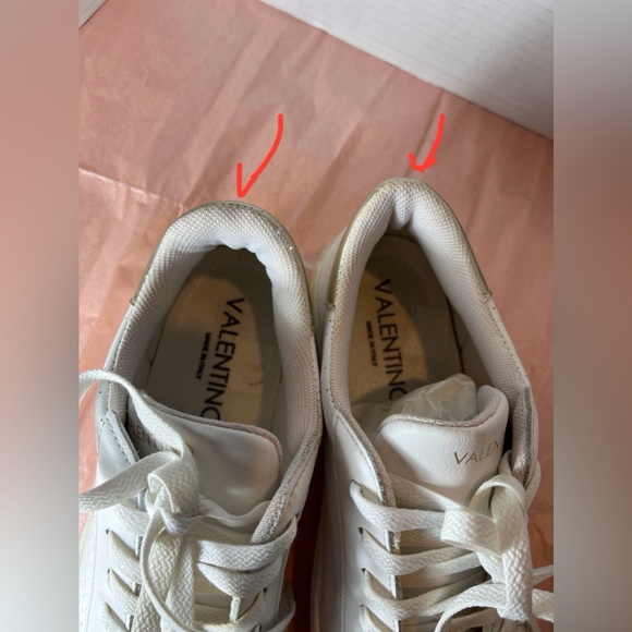 Valentino Women's Cream Logo Sneakers - Picture 6 of 12